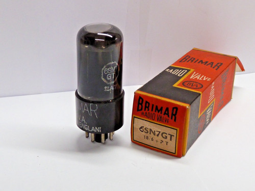 Brimar 6sn7gt black glass - brimar,