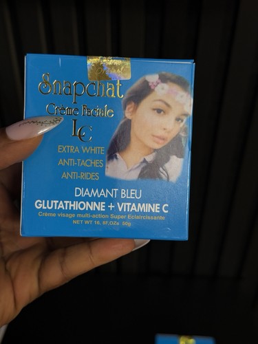Snapchat face cream blue - face,