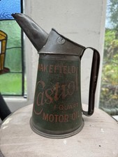 Vintage Wakefield Castrol Quart Oil Pourer Jug GR Crown and 29 Stamped Lead Seal