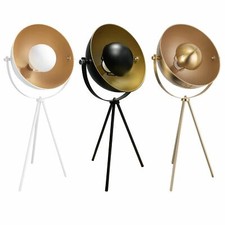 Tripod Style Table Light Black White Brass Modern Retro Industrial Dome Lamp