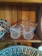 Set of 2 Waterford Lismore 3.25" Old Fashioned Whiskey Glasses Tumbler Vgc