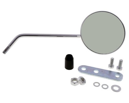 Mirror round right m10 - mirror, chrome