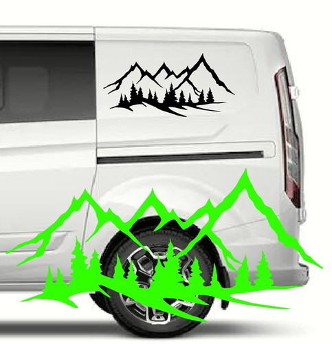 Mountain range decal sticker - decal,