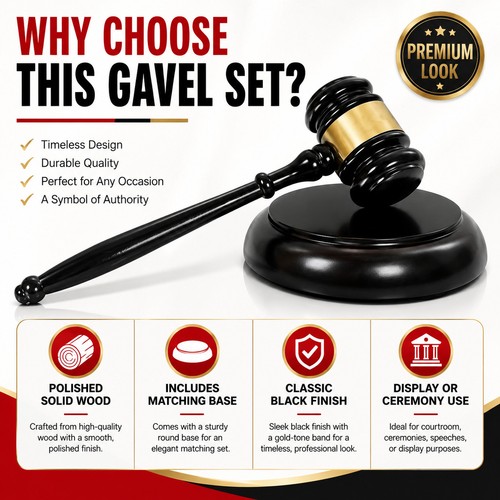 Premium wooden judge - wooden,