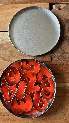 Metal number cookie cutters - metal,