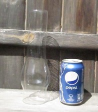 Vintage Duplex Hand Blown 9½" Oil Lamp Funnel Clear Glass Chimney 3" Wide