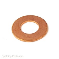 Metric / Imperial Copper Flat Washers - Sizes M5 (3/16") to M12 (1/2")