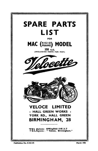 Velocette mac rigid - velocette,