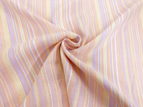 Stripe linen fabric pure - linen,