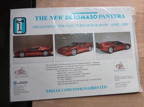Tomaso pantera sports car - tomaso,
