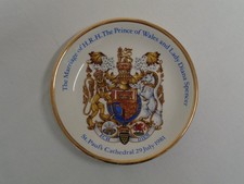 Vintage Royal Wedding Dish Charles And Diana 1981 Wood & Sons Souvenir