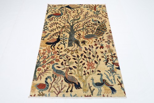 Birds beige area rug - x,