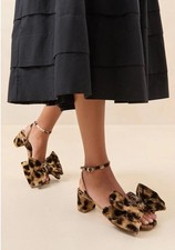 Loeffler Randall Carmen Bow SANDALS  Ankle Strap Sz 10 $350
