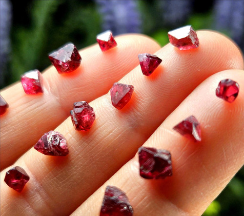Red spinel crystal - red,