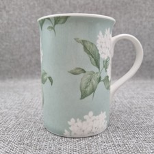 Laura Ashely - White Floral - Green - Fine Bone China Mug 