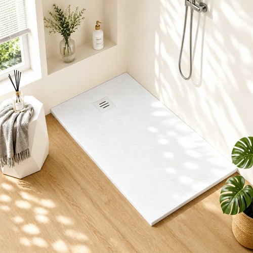 White shower tray smc - white,