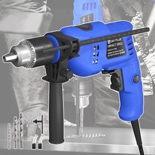 New Hammer Drill Heavy Duty Corded Electric Impact Driver with Bit Set + Case UK