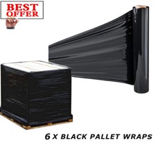 6 X STRONG ROLLS BLACK PALLET