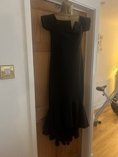 Ladies Quiz Black Dip Hem Midi