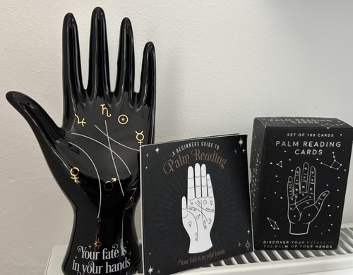 New black palmistry hand - new,