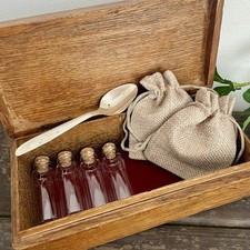 Witches Apothecary Box Vintage Wood Velvet Lined Wiccan Herbs Storage Alter Box