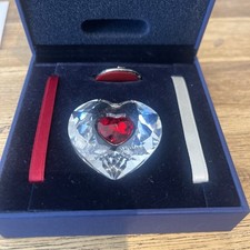 Swarovski Red Heart Pendant Genuine Necklace With Box
