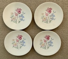 Set of Four Vintage Clarice Cliff Pink Susan Royal Staffordshire Tea Plates