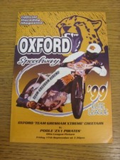 17/09/1999 Speedway Programme