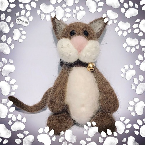 Kitty cat needle felting kit - cat,