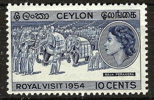 Ceylon 1954 sg434 qeii - -, royal