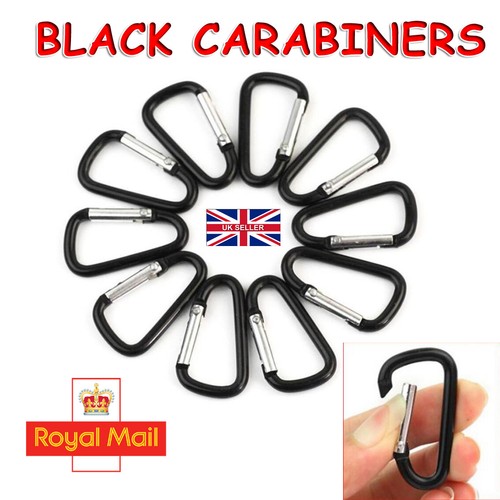Black carabiner clip small - carabiner,