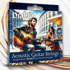 Acoustic Guitar Strings by DIABLO Phosphor Bronze Gauge 10-47 - Set Of 6 Strings