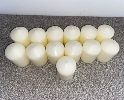 White unscented candles - unscented,