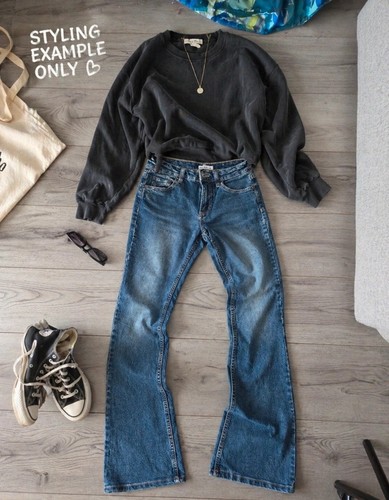 Pull bear blue flared jeans - &,