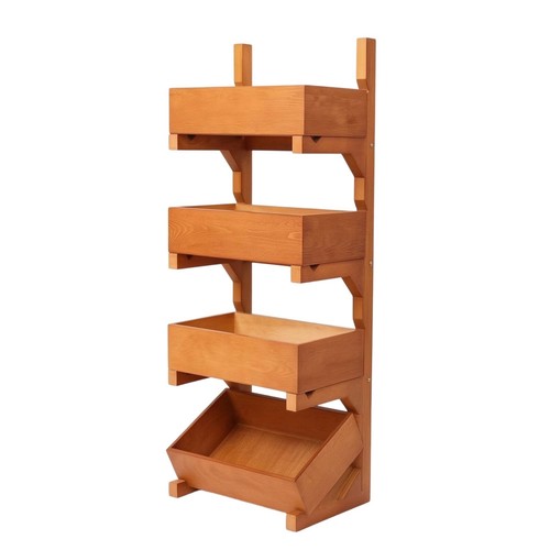 Storage rack with slanted bins - storage,