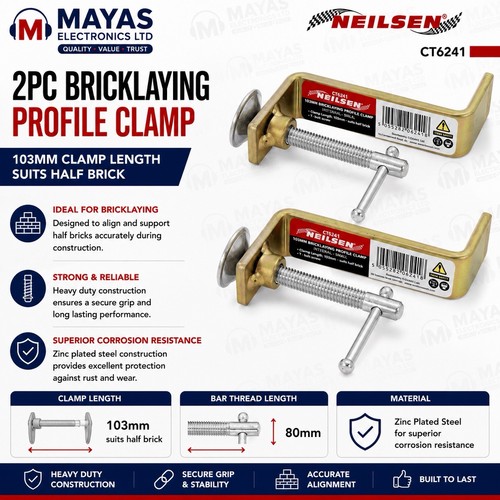Bricklaying profile clamp - 2x,