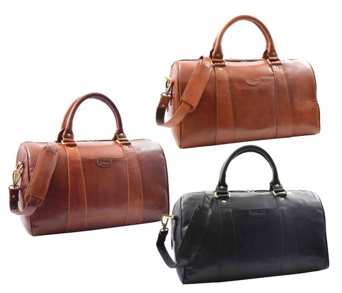 Real leather holdall weekend - real,