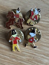 4 Rupert Bear (Police Helmet) Vintage Enamel Collectors Pin Badges