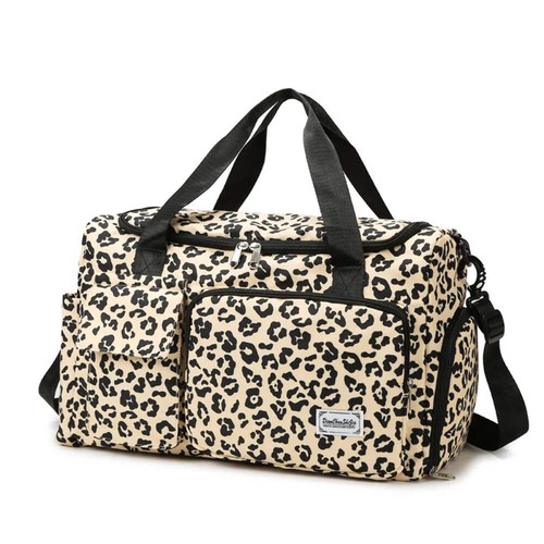 Leopard print large duffel - leopard,