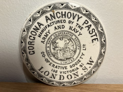 Antique pot lid pictorial - pot,