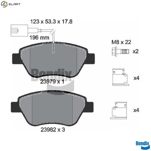 Brake pad set disc - disc,