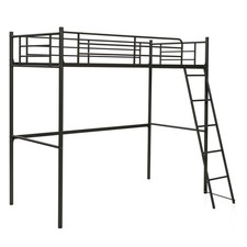 UK 3.5FT Single Metal Loft Bed
