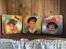 Vintage Win El Ware 1950’s /60’s Nostalgic Kitsch Cute Kids Coaster Placemat