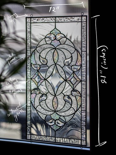 Stained glass window panel - stained,