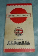 Vintage original catalogue 1939 R R Howell Co Saw mill specialists