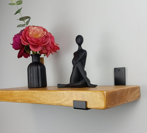 Rustic chunky wooden shelf - chunky,