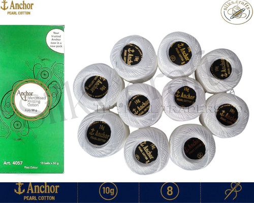 Anchor white crochet - white,