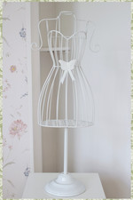 Vintage White Metal Dress Half