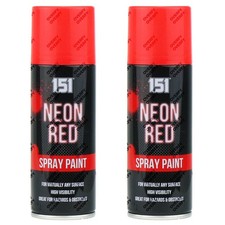 2 x Fluorescent Neon Red