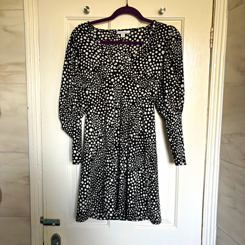 Topshop black white polka - black,